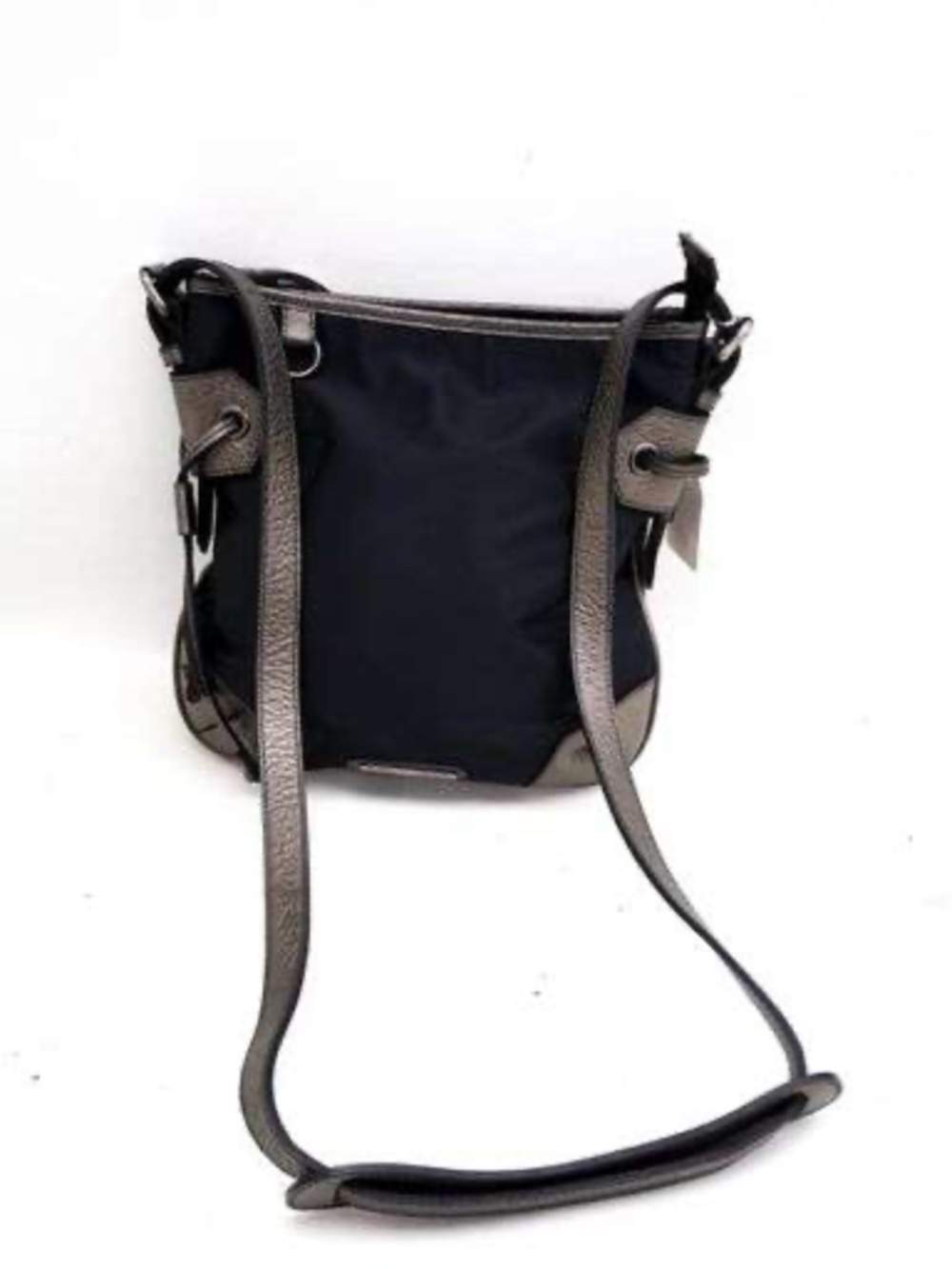 Burberry Nylon Shoulder Bag with Metallic Leather Trim and Certificate of Authen